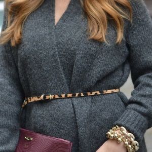 J.Crew Pony Hair Leopard Belt